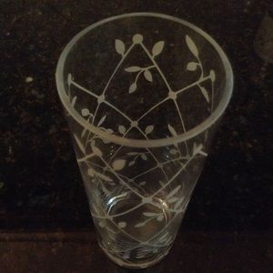 Martha Stewart Etched Glass Bud Vase